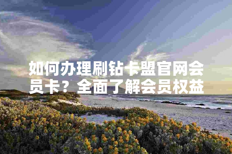 如何办理刷钻卡盟官网会员卡？全面了解会员权益和优惠活动！