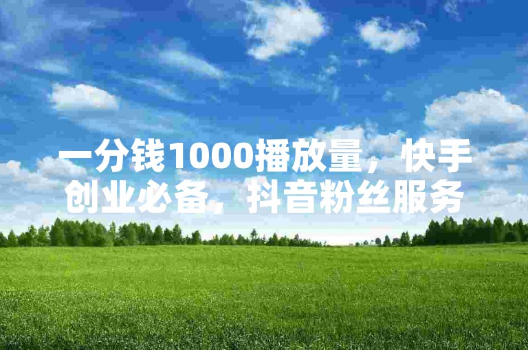 一分钱1000播放量，快手创业必备，抖音粉丝服务 - 抖音业务优惠自助下单转发 - B站自助平台下载。