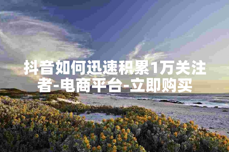 抖音如何迅速积累1万关注者-电商平台-立即购买