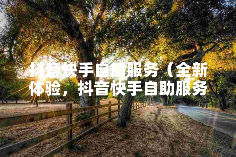 抖音快手自助服务（全新体验，抖音快手自助服务平台）