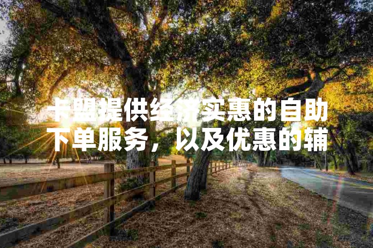 卡盟提供经济实惠的自助下单服务，以及优惠的辅助发卡网络。