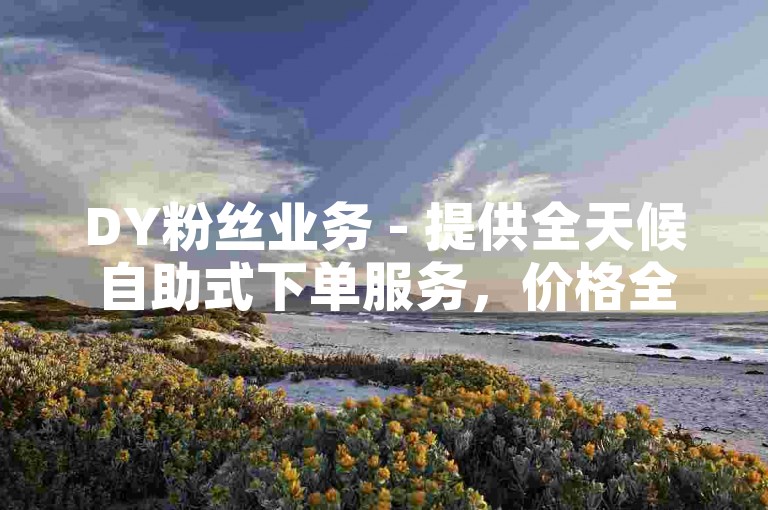 DY粉丝业务 - 提供全天候自助式下单服务，价格全网最低。