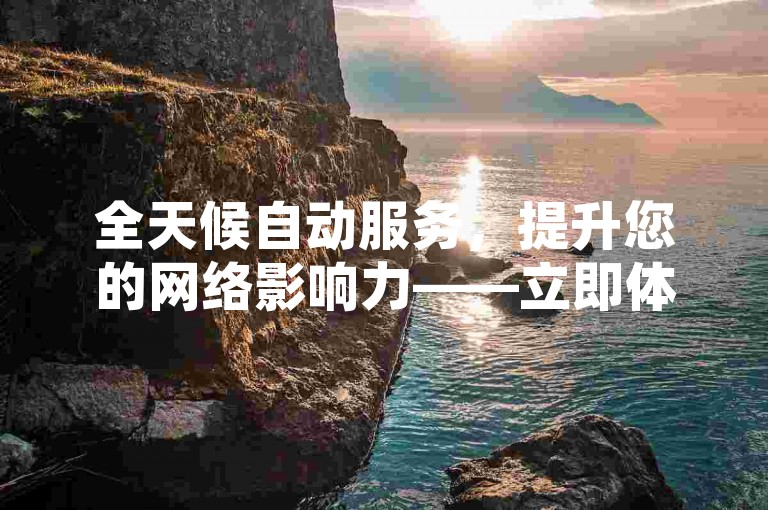 全天候自动服务，提升您的网络影响力——立即体验王者人气值自助下单平台。