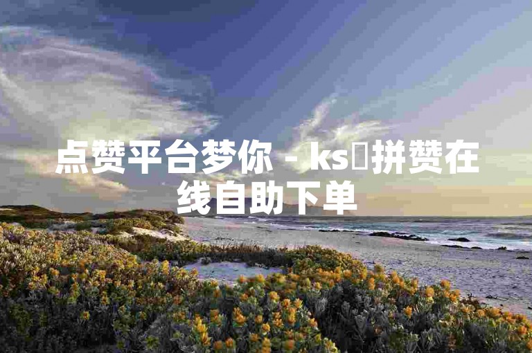 点赞平台梦你 - ks咗拼赞在线自助下单