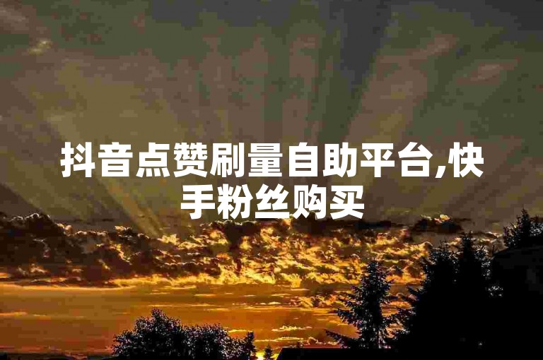 抖音点赞刷量自助平台,快手粉丝购买