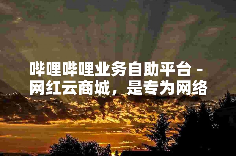 哔哩哔哩业务自助平台 - 网红云商城，是专为网络红人及其粉丝打造的一站式购物与互动体验中心。
