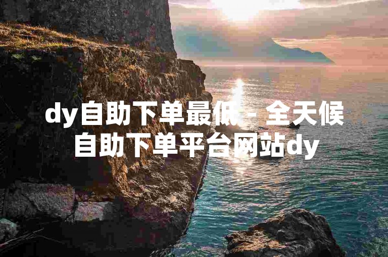 dy自助下单最低 - 全天候自助下单平台网站dy