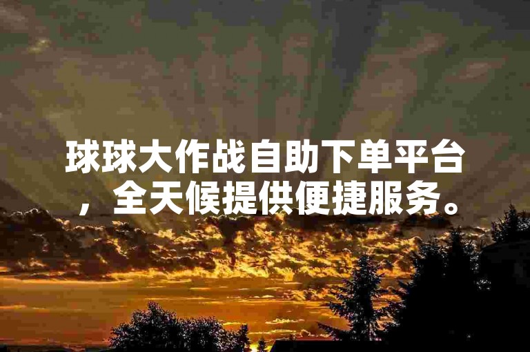 球球大作战自助下单平台，全天候提供便捷服务。