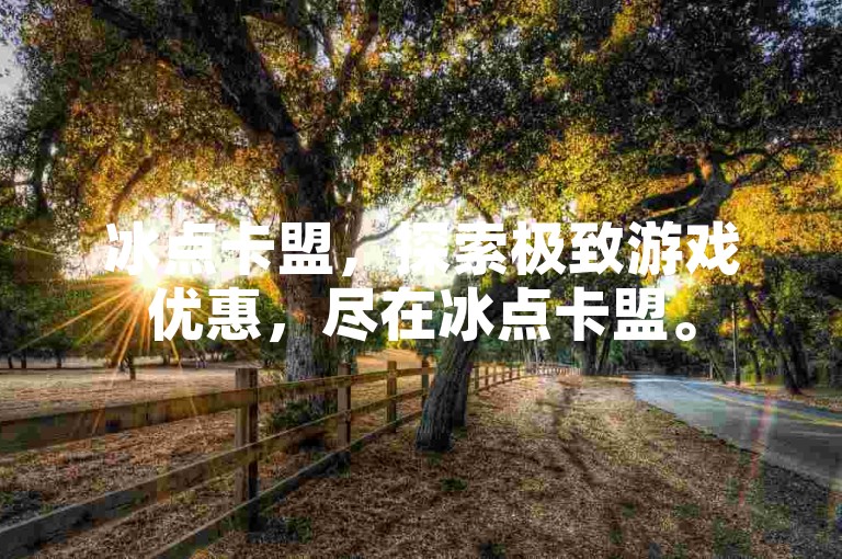 冰点卡盟，探索极致游戏优惠，尽在冰点卡盟。