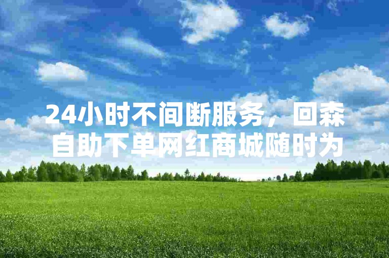 24小时不间断服务，回森自助下单网红商城随时为您服务。
