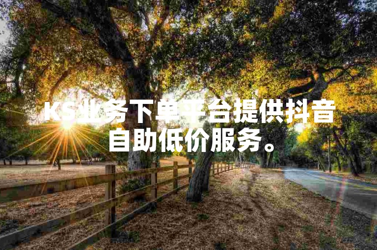 KS业务下单平台提供抖音自助低价服务。