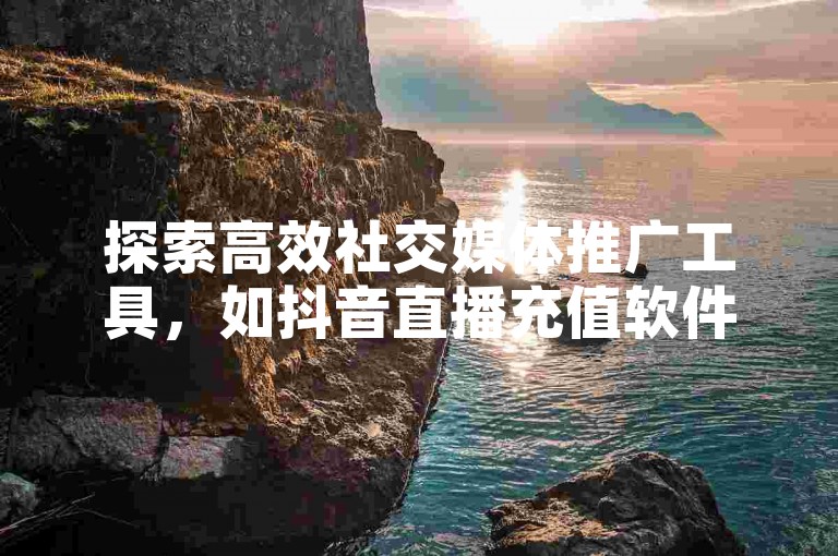 探索高效社交媒体推广工具，如抖音直播充值软件和哔哩哔哩播放量提升服务。