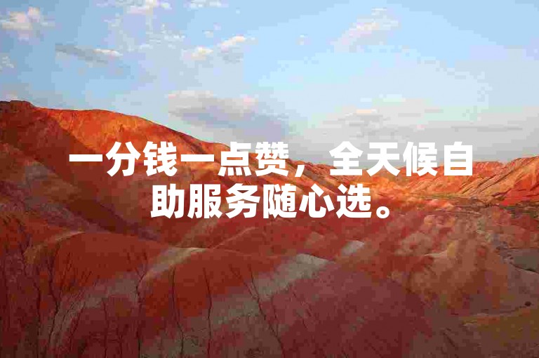 一分钱一点赞，全天候自助服务随心选。