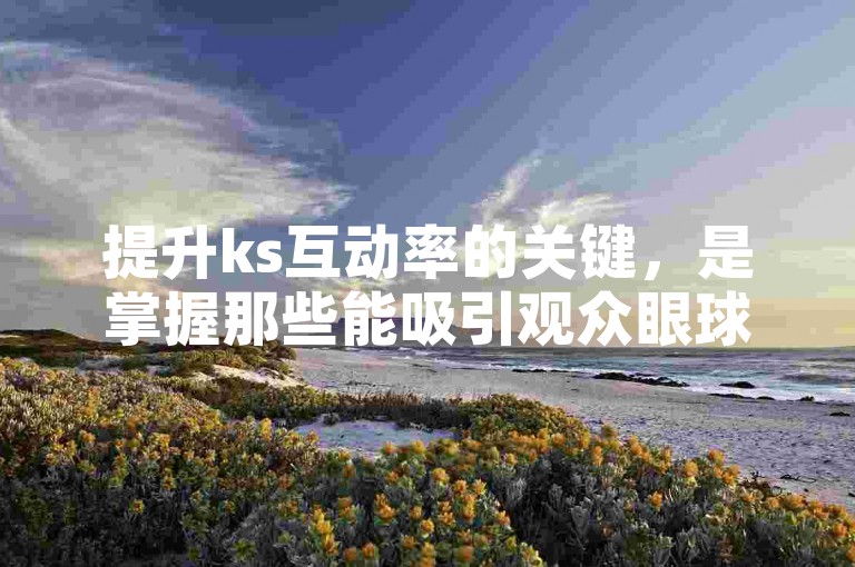 提升ks互动率的关键，是掌握那些能吸引观众眼球的SEO策略。