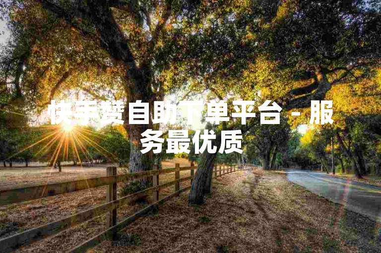 快手赞自助下单平台 - 服务最优质