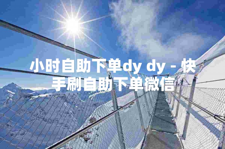 小时自助下单dy dy - 快手刷自助下单微信