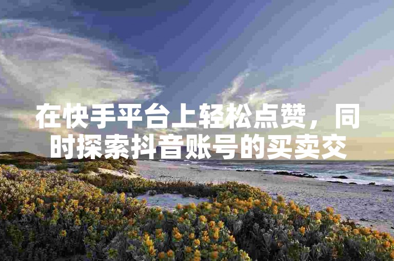 在快手平台上轻松点赞，同时探索抖音账号的买卖交易。