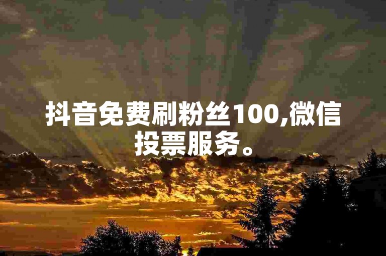 抖音免费刷粉丝100,微信投票服务。
