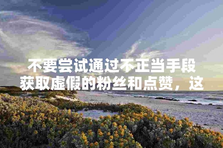 不要尝试通过不正当手段获取虚假的粉丝和点赞，这违反平台规定且损害原作者的权益。
