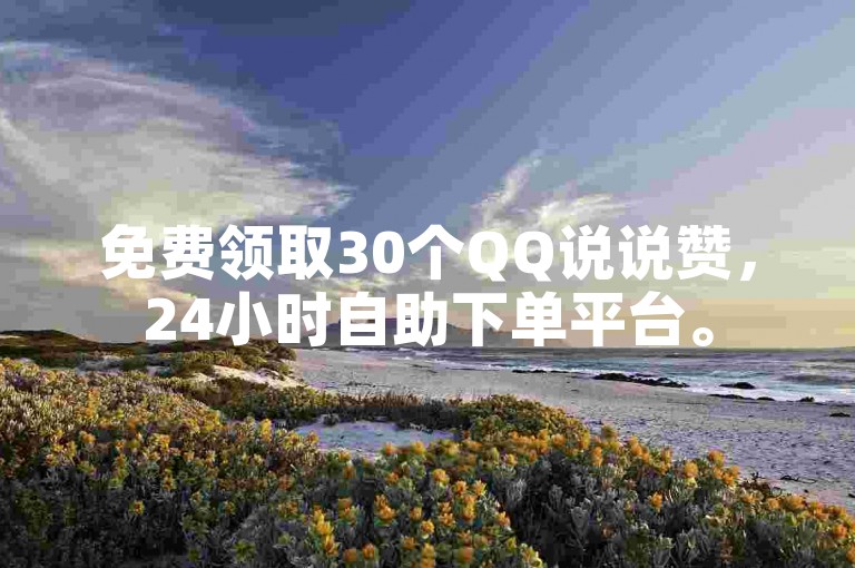 免费领取30个QQ说说赞，24小时自助下单平台。