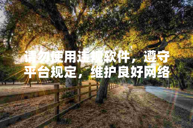 请勿使用违规软件，遵守平台规定，维护良好网络环境。