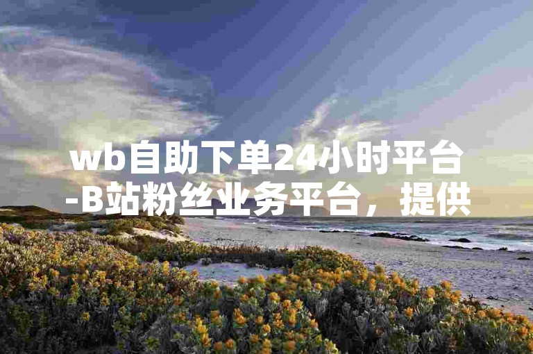wb自助下单24小时平台-B站粉丝业务平台，提供便捷服务。