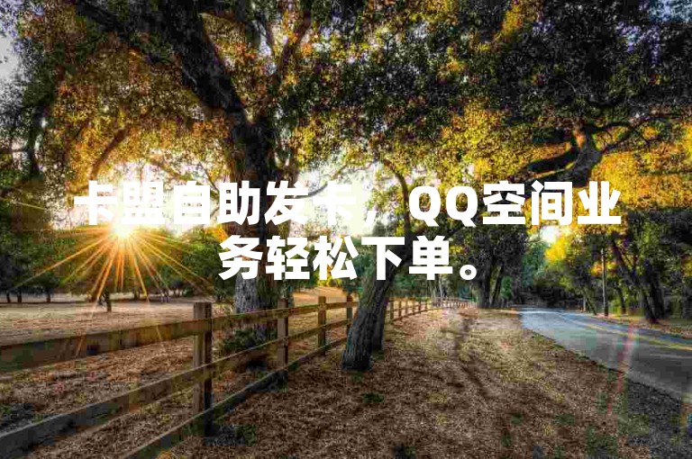 卡盟自助发卡，QQ空间业务轻松下单。