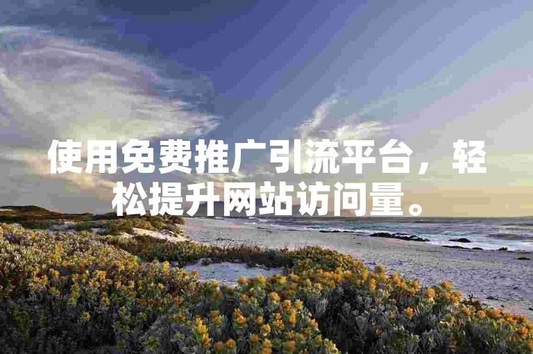 使用免费推广引流平台，轻松提升网站访问量。