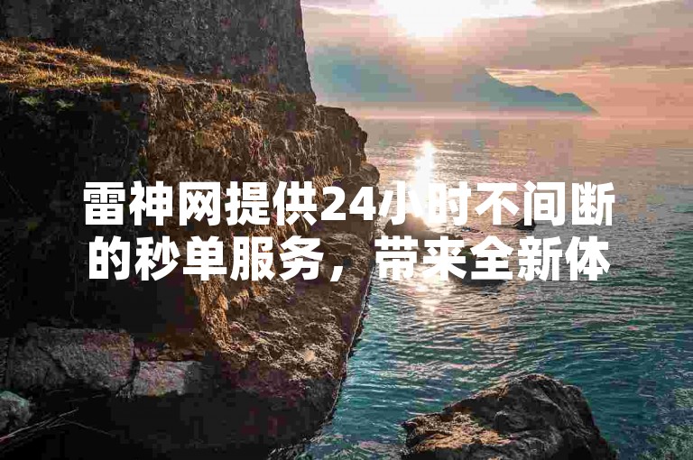 雷神网提供24小时不间断的秒单服务，带来全新体验。