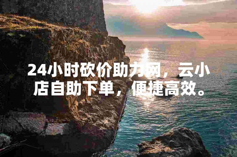 24小时砍价助力网，云小店自助下单，便捷高效。