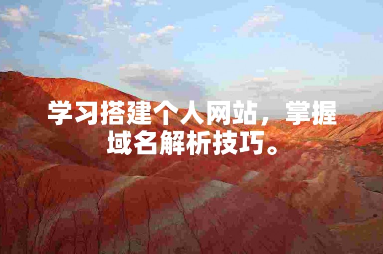 学习搭建个人网站，掌握域名解析技巧。