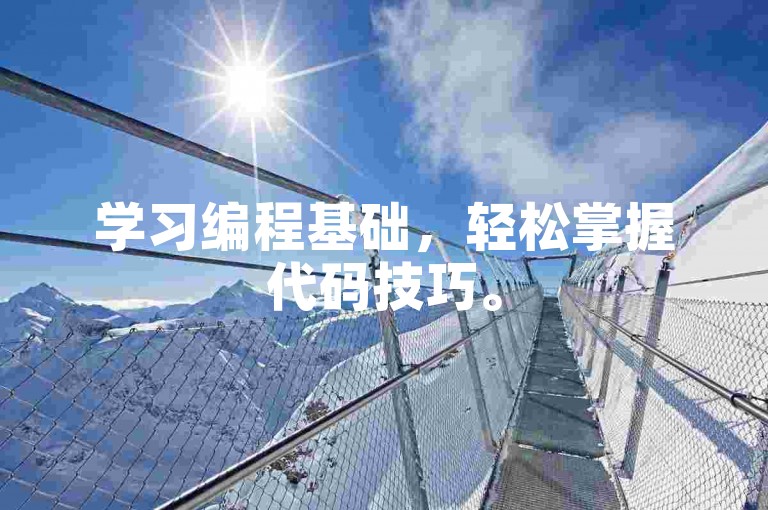 学习编程基础，轻松掌握代码技巧。