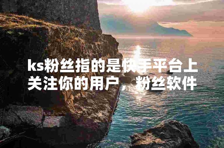ks粉丝指的是快手平台上关注你的用户，粉丝软件是用于增加或管理这些粉丝的工具。
