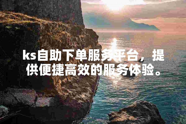 ks自助下单服务平台，提供便捷高效的服务体验。