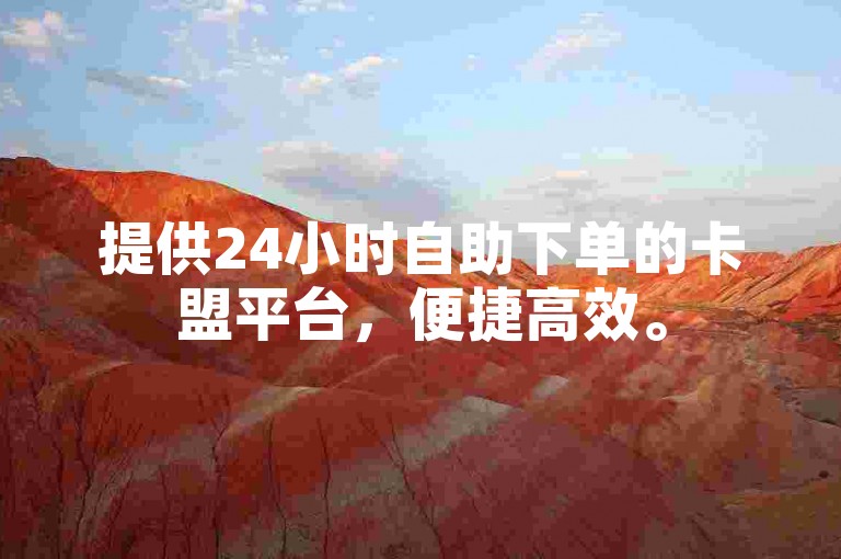 提供24小时自助下单的卡盟平台，便捷高效。