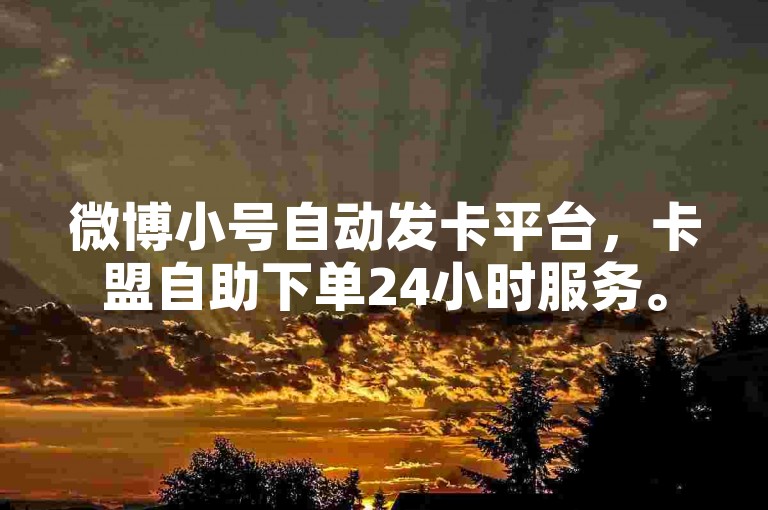 微博小号自动发卡平台，卡盟自助下单24小时服务。