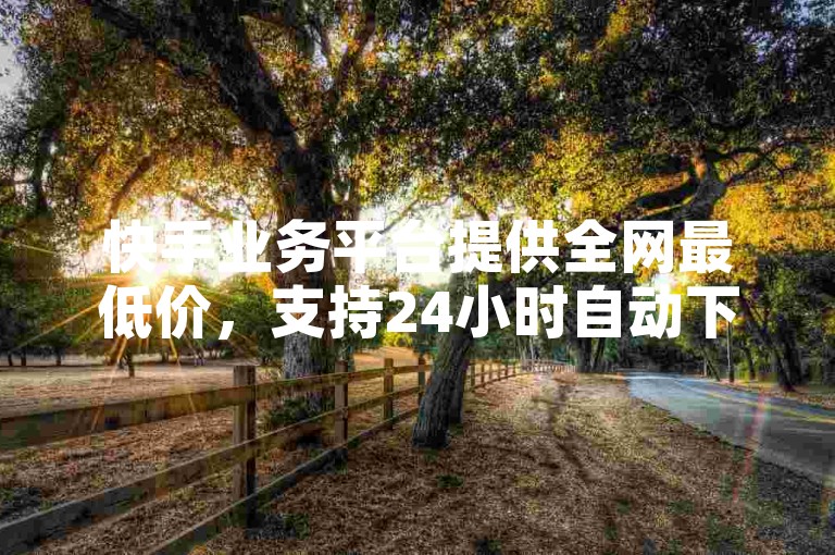 快手业务平台提供全网最低价，支持24小时自动下单。