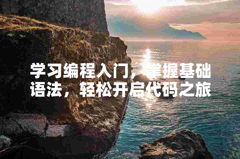 学习编程入门，掌握基础语法，轻松开启代码之旅。