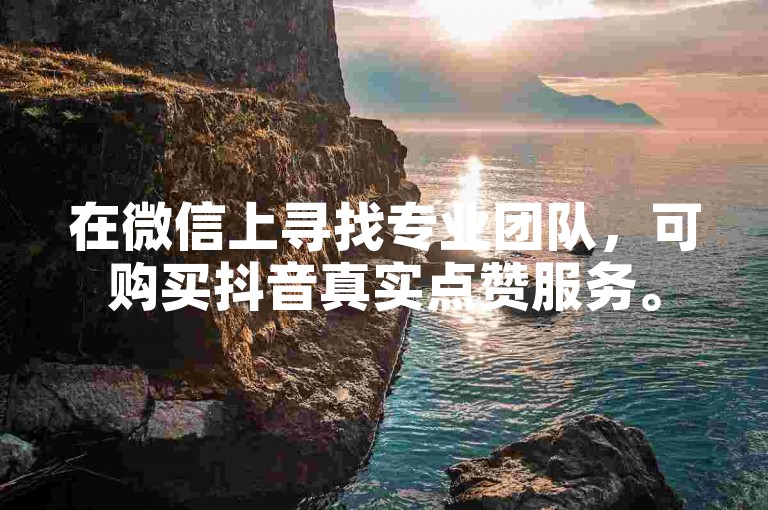 在微信上寻找专业团队，可购买抖音真实点赞服务。