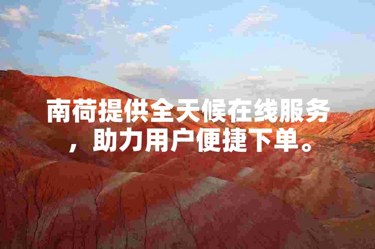 南荷提供全天候在线服务，助力用户便捷下单。