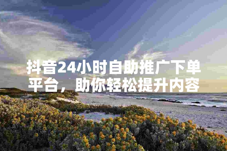 抖音24小时自助推广下单平台，助你轻松提升内容曝光。