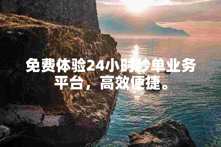 免费体验24小时秒单业务平台，高效便捷。