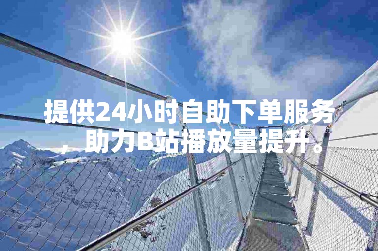 提供24小时自助下单服务，助力B站播放量提升。