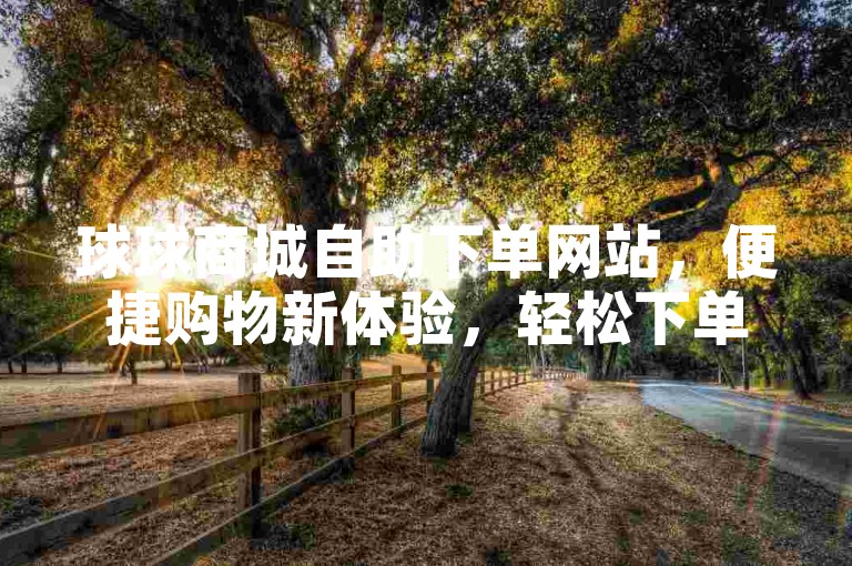 球球商城自助下单网站，便捷购物新体验，轻松下单乐无忧！