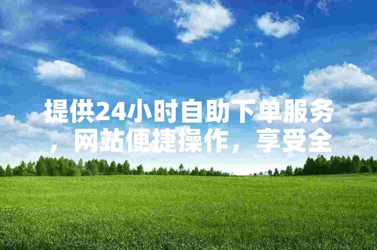 提供24小时自助下单服务，网站便捷操作，享受全网最低价。