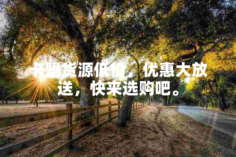 卡盟货源低价，优惠大放送，快来选购吧。