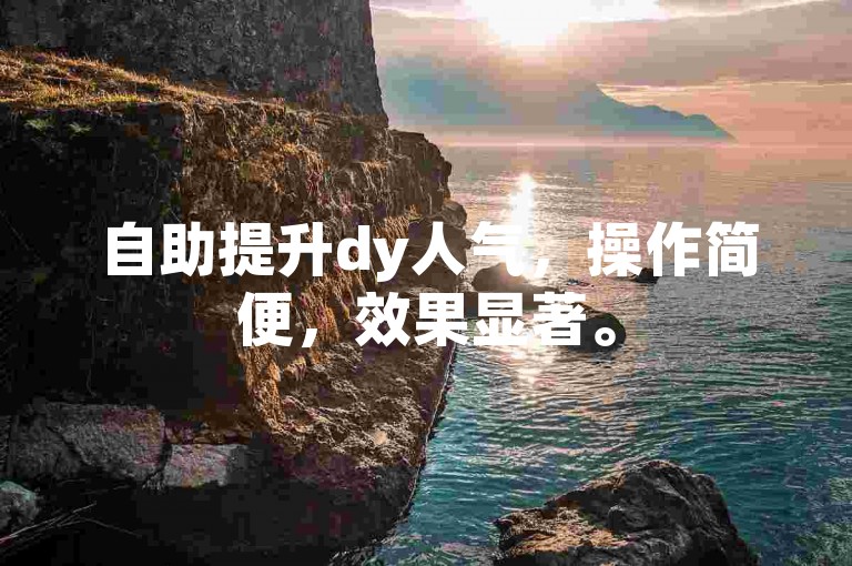 自助提升dy人气，操作简便，效果显著。