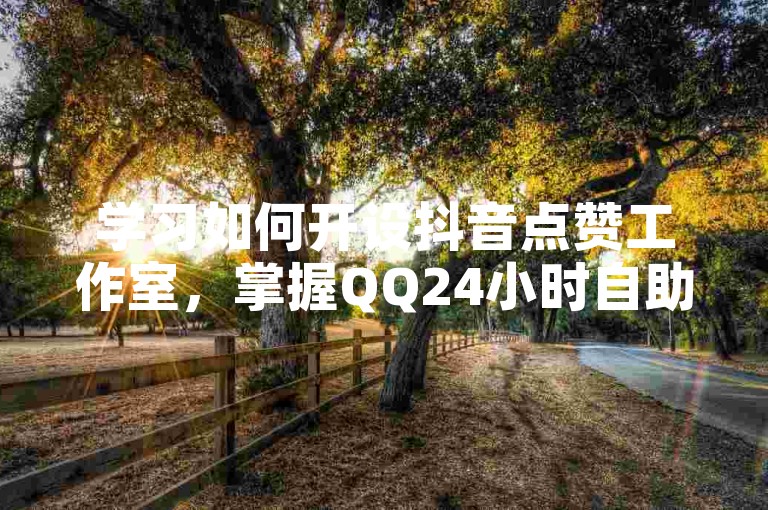 学习如何开设抖音点赞工作室，掌握QQ24小时自助下单技巧。