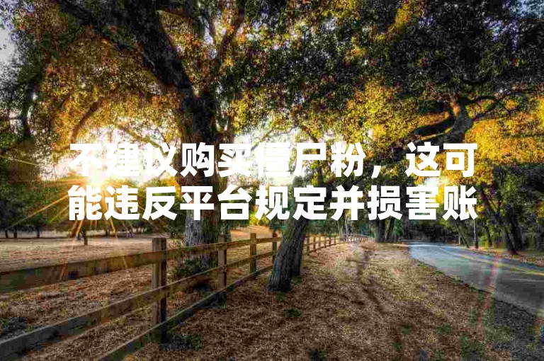 不建议购买僵尸粉，这可能违反平台规定并损害账号信誉。