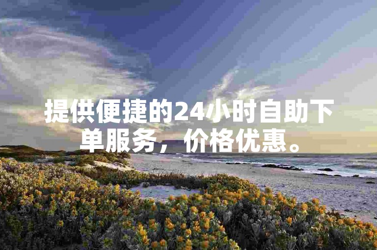提供便捷的24小时自助下单服务，价格优惠。